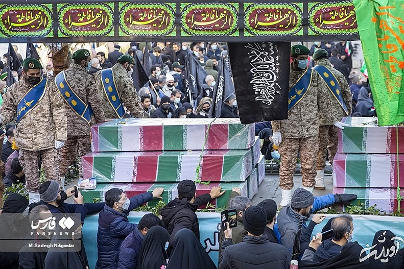 (تصاویر) تشییع ۱۵۰ شهید گمنام در تهران